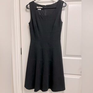 Black fit and flare dress